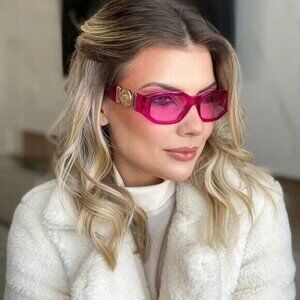 Sunglasses PINK Barbiecore BIGGIE VE4361 Designer Look Versace Unisex Sunglasses, VE4361 Biggie - Macy main image 4